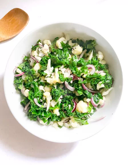 Cauliflower and kale salad is simple and easy to make delicious and healthy side dish