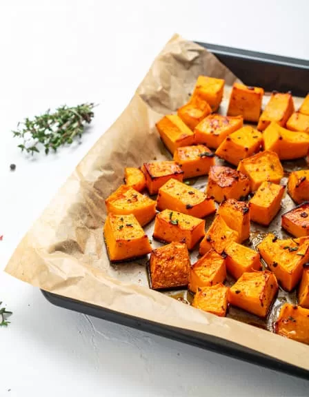 Oven roasted pumpkin is a quick recipe healthy and delicious side to serve with lunch or dinner