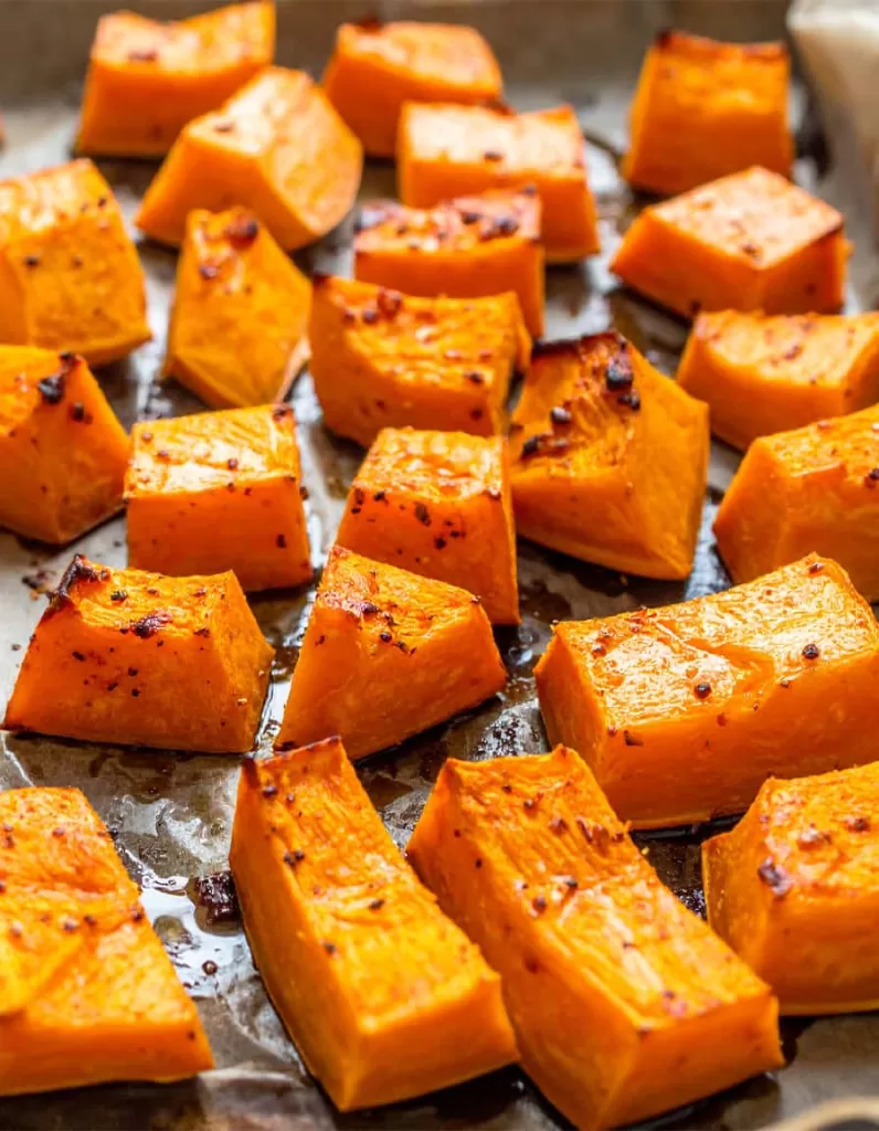 Oven roasted pumpkin is a easy and healthy recipe great side dish for lunch or dinner