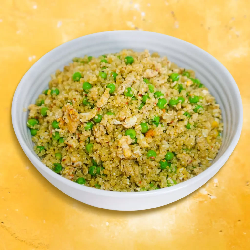 Egg and Peas Quinoa Stir Fry