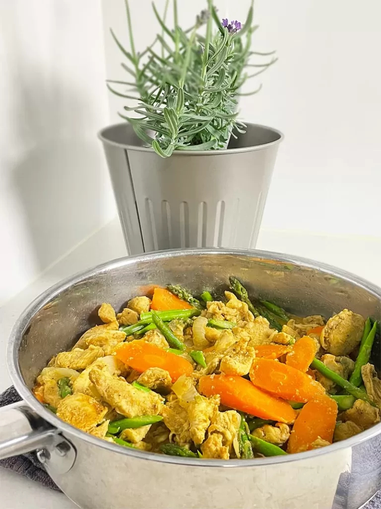 Chicken Asparagus and Carrot Healthy One-Pot Meal Recipe