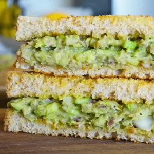 Tuna avocado cucumber sandwich